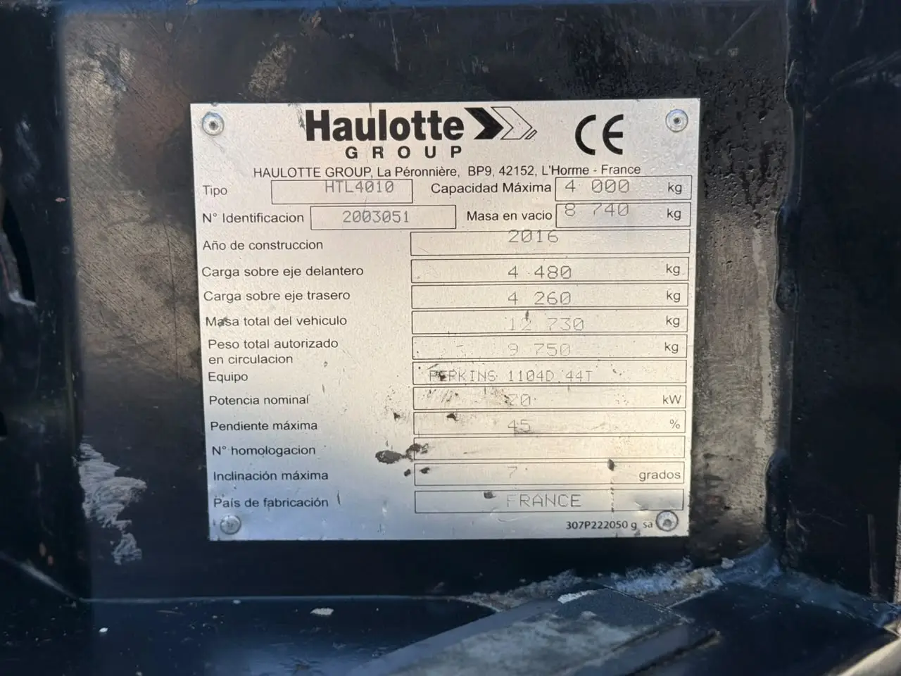 2016 Manipulador Telescópico Haulotte HTL4010 – 3.200 hrs - Imagen 13